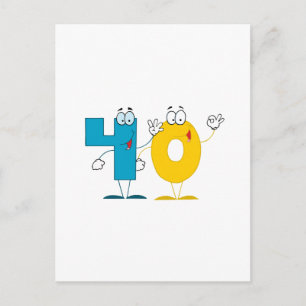 Happy Number 40 Postcard