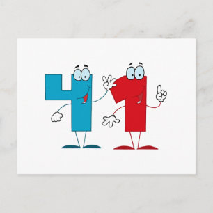 Happy Number 41 Postcard