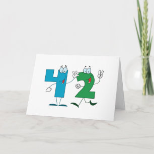 Happy Number 42 Card