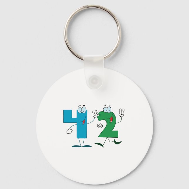 Happy Number 42 Key Ring (Front)