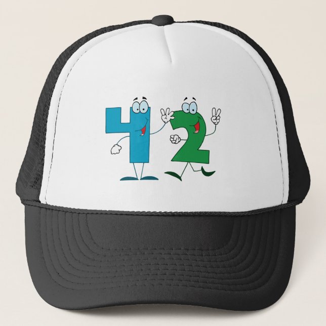 Happy Number 42 Trucker Hat (Front)