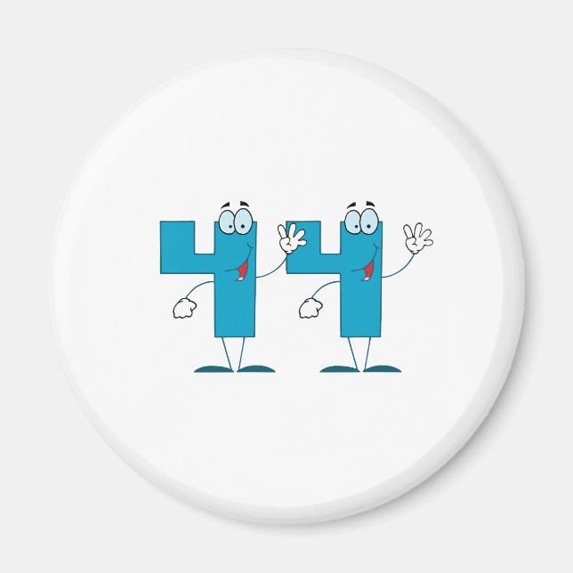 Happy Number 44 Magnet (Front)