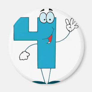 Happy Number 4 Magnet