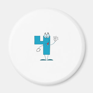 Happy Number 4 Magnet