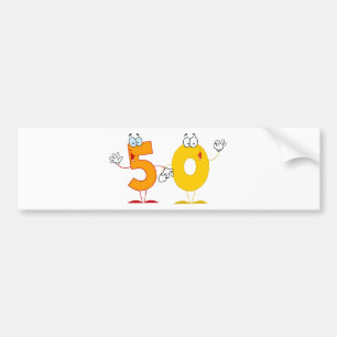 Happy Number 50 Bumper Sticker