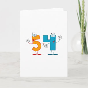 Happy Number 54 Card