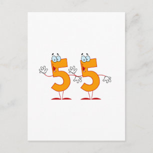 Happy Number 55 Postcard