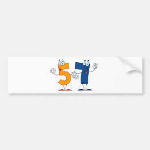 Happy Number 57 Bumper Sticker