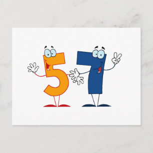 Happy Number 57 Postcard