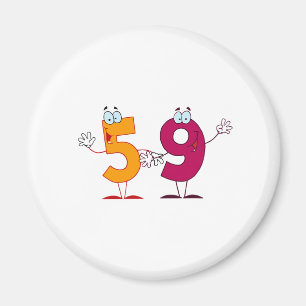 Happy Number 59 Magnet