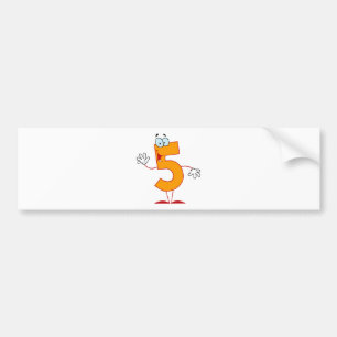 Happy Number 5 Bumper Sticker