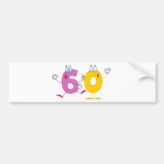 Happy Number 60 Bumper Sticker
