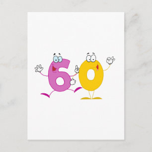 Happy Number 60 Postcard