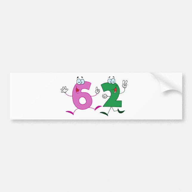 Happy Number 62 Bumper Sticker (Front)