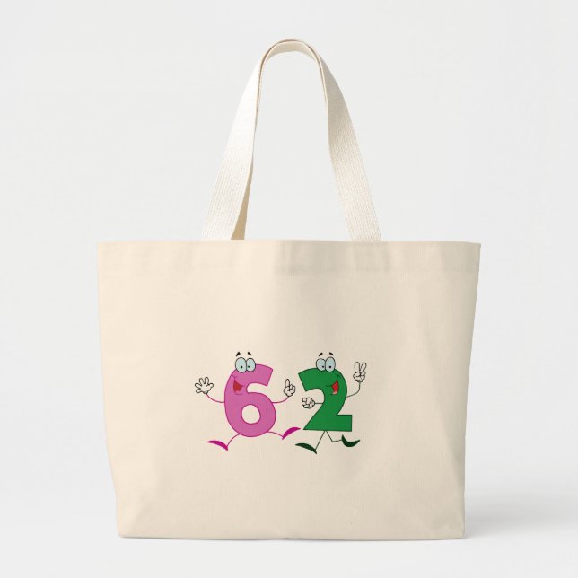 Happy Number 62 Large Tote Bag (Front)