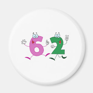 Happy Number 62 Magnet