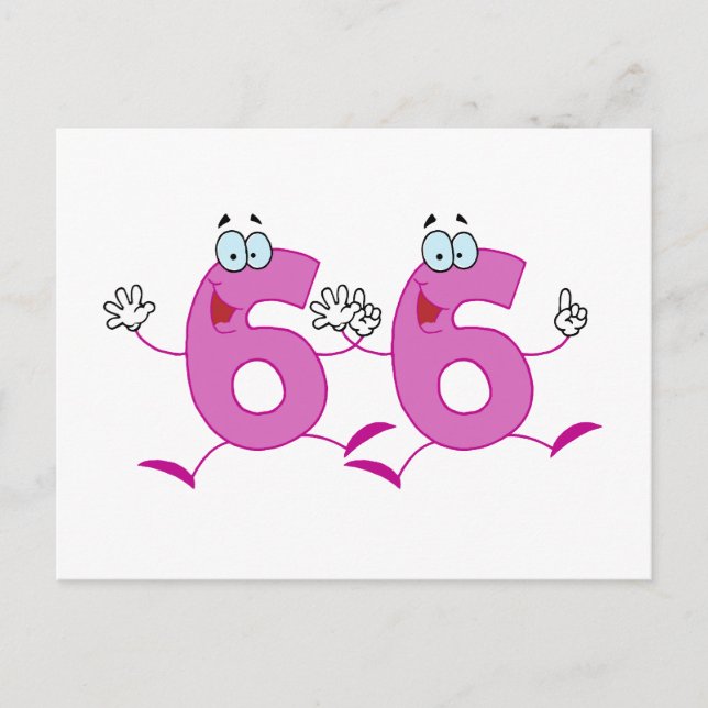 Happy Number 66 Postcard (Front)