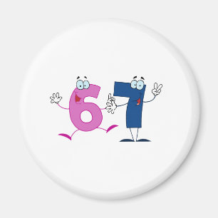 Happy Number 67 Magnet