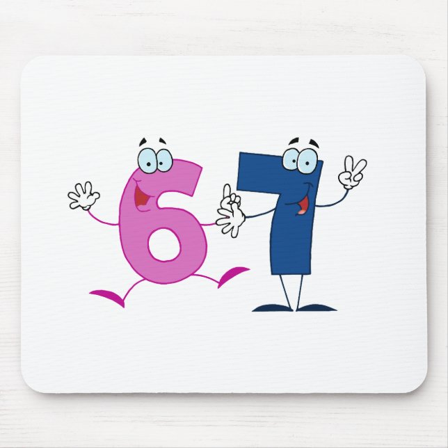 Happy Number 67 Mouse Pad (Front)