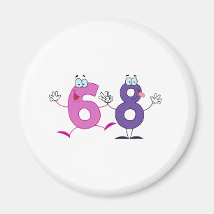Happy Number 68 Magnet