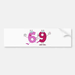 Happy Number 69 Bumper Sticker