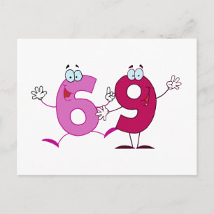 Happy Number 69 Postcard