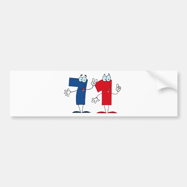 Happy Number 71 Bumper Sticker (Front)