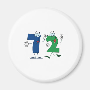 Happy Number 72 Magnet