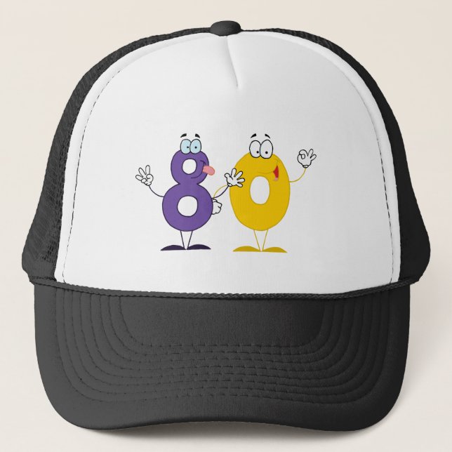 Happy Number 80 Trucker Hat (Front)