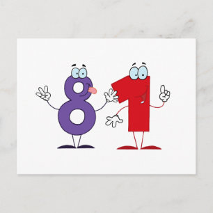 Happy Number 81 Postcard