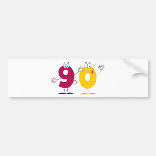 Happy Number 90 Bumper Sticker