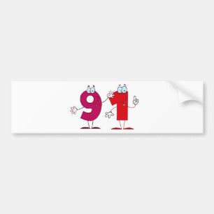 Happy Number 91 Bumper Sticker