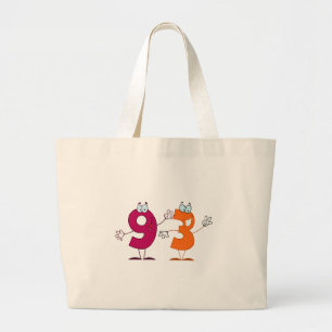 Happy Number 93 Large Tote Bag