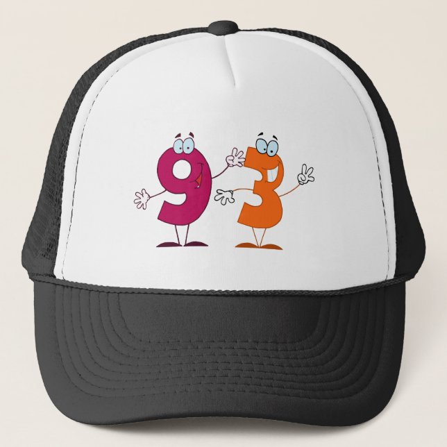 Happy Number 93 Trucker Hat (Front)
