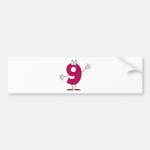 Happy Number 9 Bumper Sticker