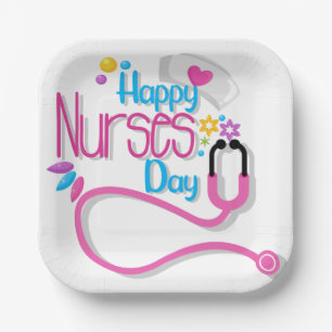 Happy Nurse Day Paper Plate