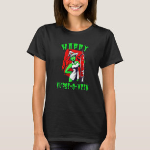 Happy Nurse O Ween Nurse Halloween Witch T-Shirt