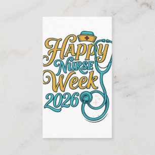 Happy Nurse Week 2026 Stethoscope Shirt Design_1 Business Card