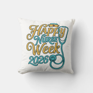Happy Nurse Week 2026 Stethoscope Shirt Design_1 Cushion