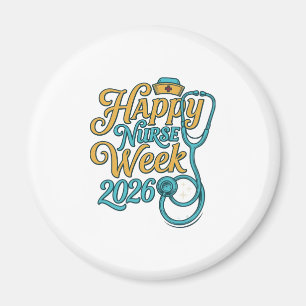 Happy Nurse Week 2026 Stethoscope Shirt Design_1 Magnet