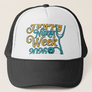Happy Nurse Week 2026 Stethoscope Shirt Design_1 Trucker Hat
