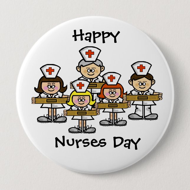 Happy Nurses Day Button (Front)