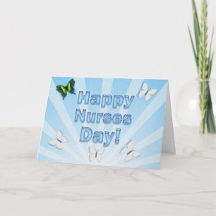 Happy Nurses Day Gift Colourful Butterflies Card