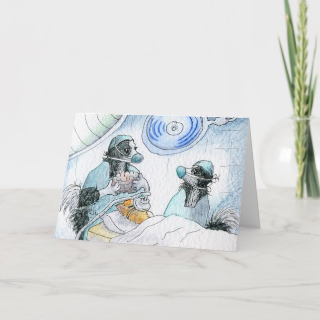 Happy Nurses Day nurse and surgeon CARD dog (Front)