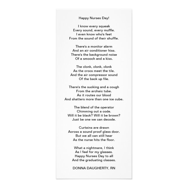 Happy Nurses Day! Rack Card (Front)