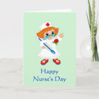 Happy Nurse's Day with nurse in uniform