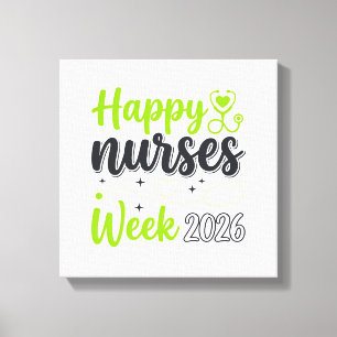 Happy Nurses Week 2026 Stethoscope Nurse Design_1 Canvas Print