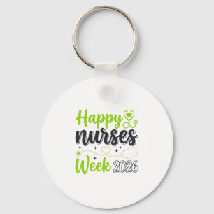 Happy Nurses Week 2026 Stethoscope Nurse Design_1 Key Ring