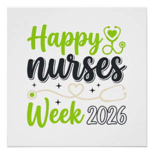 Happy Nurses Week 2026 Stethoscope Nurse Design_1 Poster