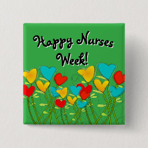 Happy Nurses Week Green Buttons